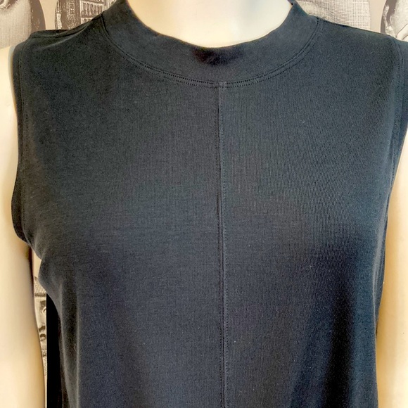 Capsule 121 Waist Length Drawstring Sleeveless Black Top Sz M - Picture 2 of 11